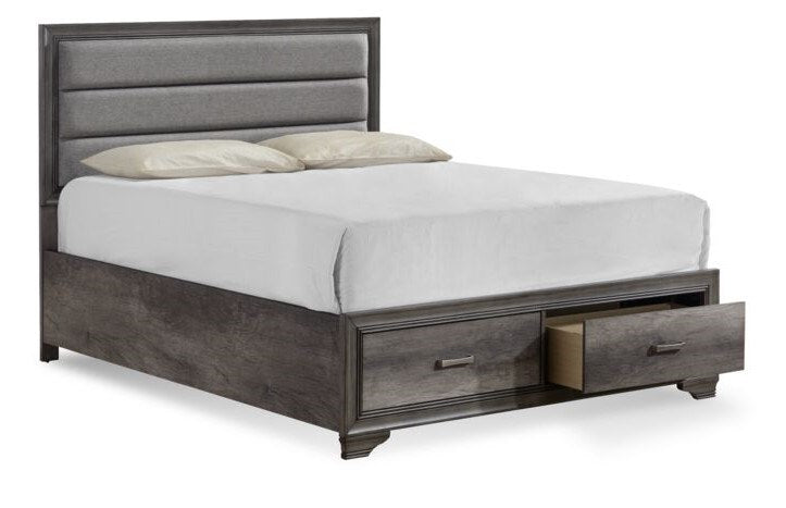 Sophie 3-Piece Queen Storage Bed - Weathered Grey