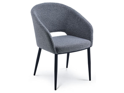 Soraya Boucle Dining Chair - Grey