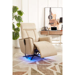 Sorrento Leather Dual Power Recliner - Cream