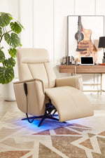 In Harmony - Sorrento Leather Dual Power Recliner - Cream