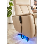 Sorrento Leather Dual Power Recliner - Cream