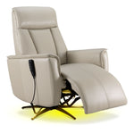 Sorrento Leather Dual Power Recliner - Cream