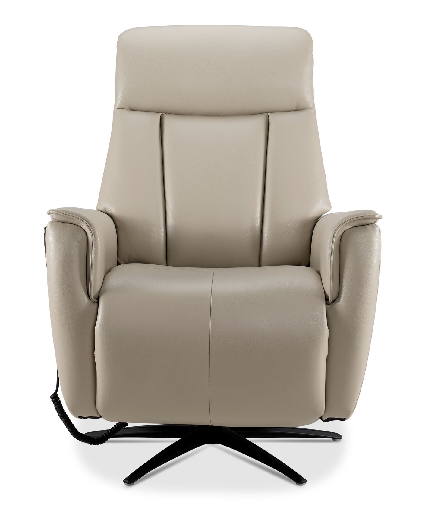 Sorrento Leather Dual Power Recliner - Cream