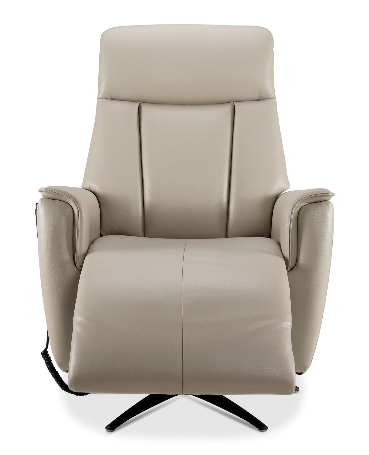 Sorrento Leather Dual Power Recliner - Cream