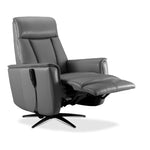 Sorrento Leather Dual Power Recliner - Grey