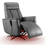 Sorrento Leather Dual Power Recliner - Grey