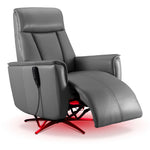 Sorrento Leather Dual Power Recliner - Grey