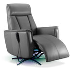 Sorrento Leather Dual Power Recliner - Grey