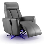 Sorrento Leather Dual Power Recliner - Grey