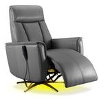 Sorrento Leather Dual Power Recliner - Grey
