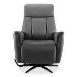 Sorrento Leather Dual Power Recliner - Grey