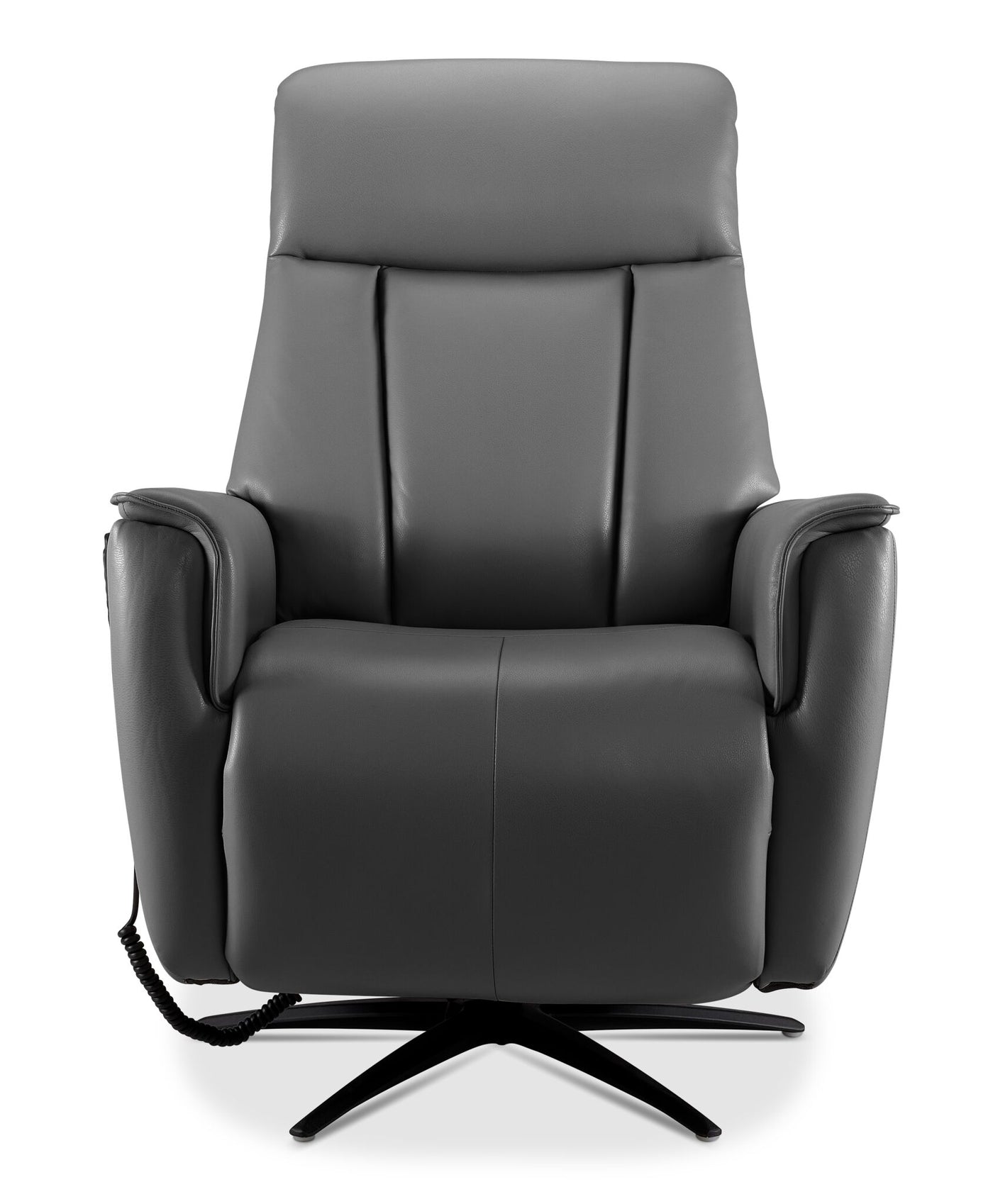 Sorrento Leather Dual Power Recliner - Grey
