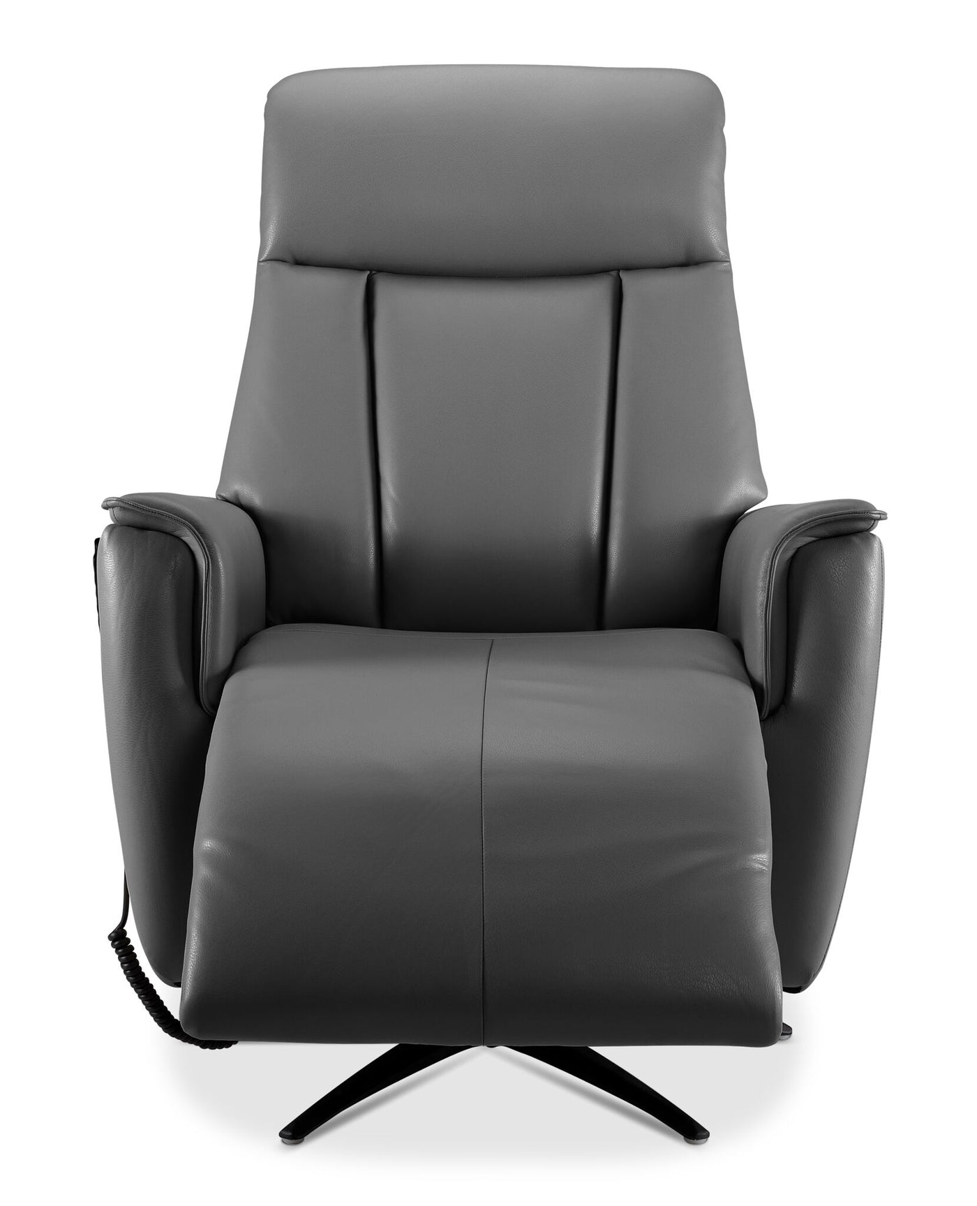 Sorrento Leather Dual Power Recliner - Grey