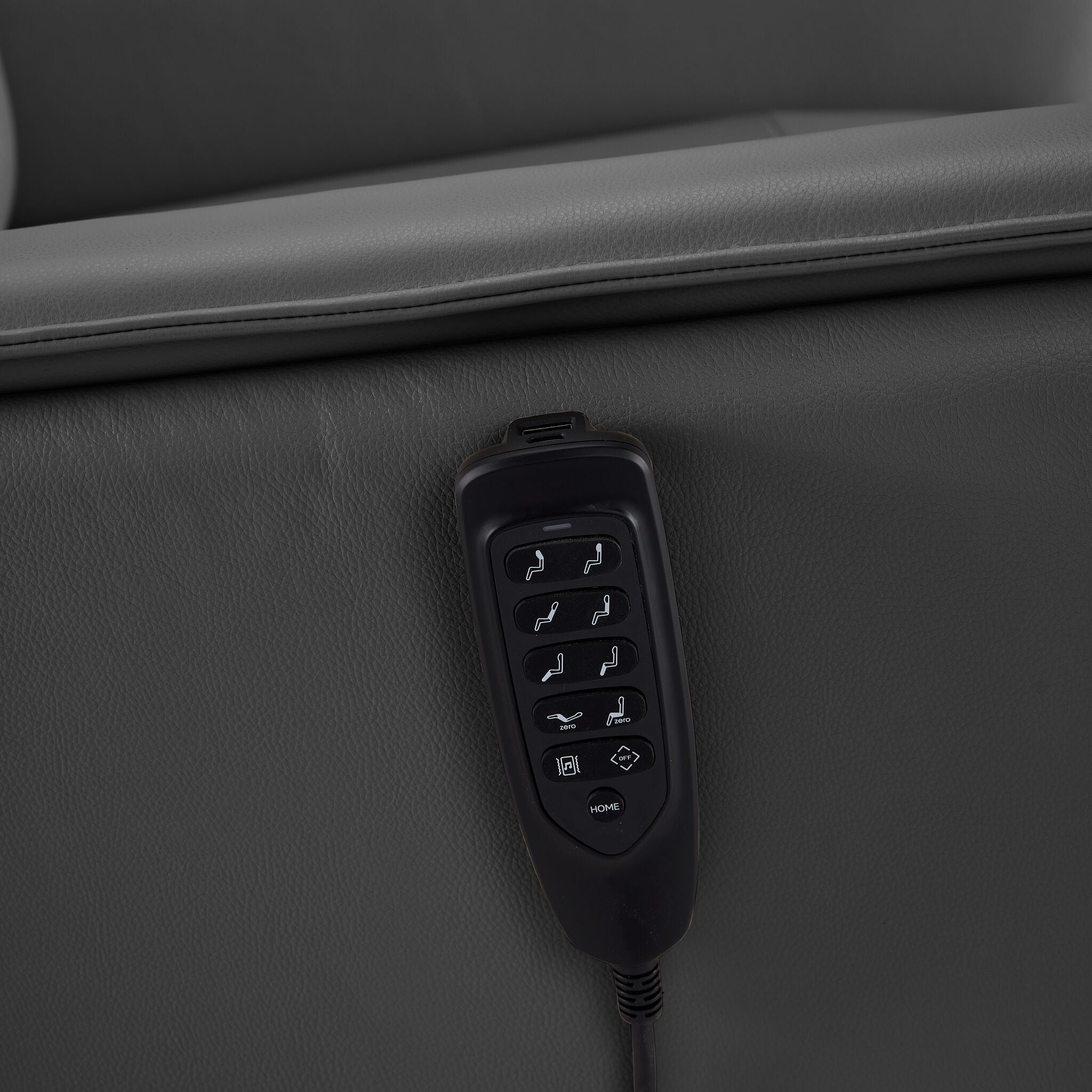 In Harmony - Sorrento Leather Dual Power Recliner - Grey