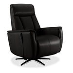 Sorrento Leather Dual Power Recliner - Black