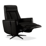 Sorrento Leather Dual Power Recliner - Black