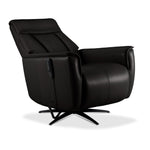 Sorrento Leather Dual Power Recliner - Black