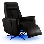 In Harmony - Sorrento Leather Dual Power Recliner - Black