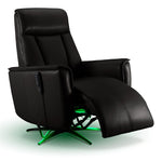 In Harmony - Sorrento Leather Dual Power Recliner - Black