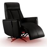 Sorrento Leather Dual Power Recliner - Black