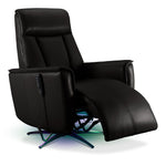 Sorrento Leather Dual Power Recliner - Black