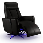In Harmony - Sorrento Leather Dual Power Recliner - Black
