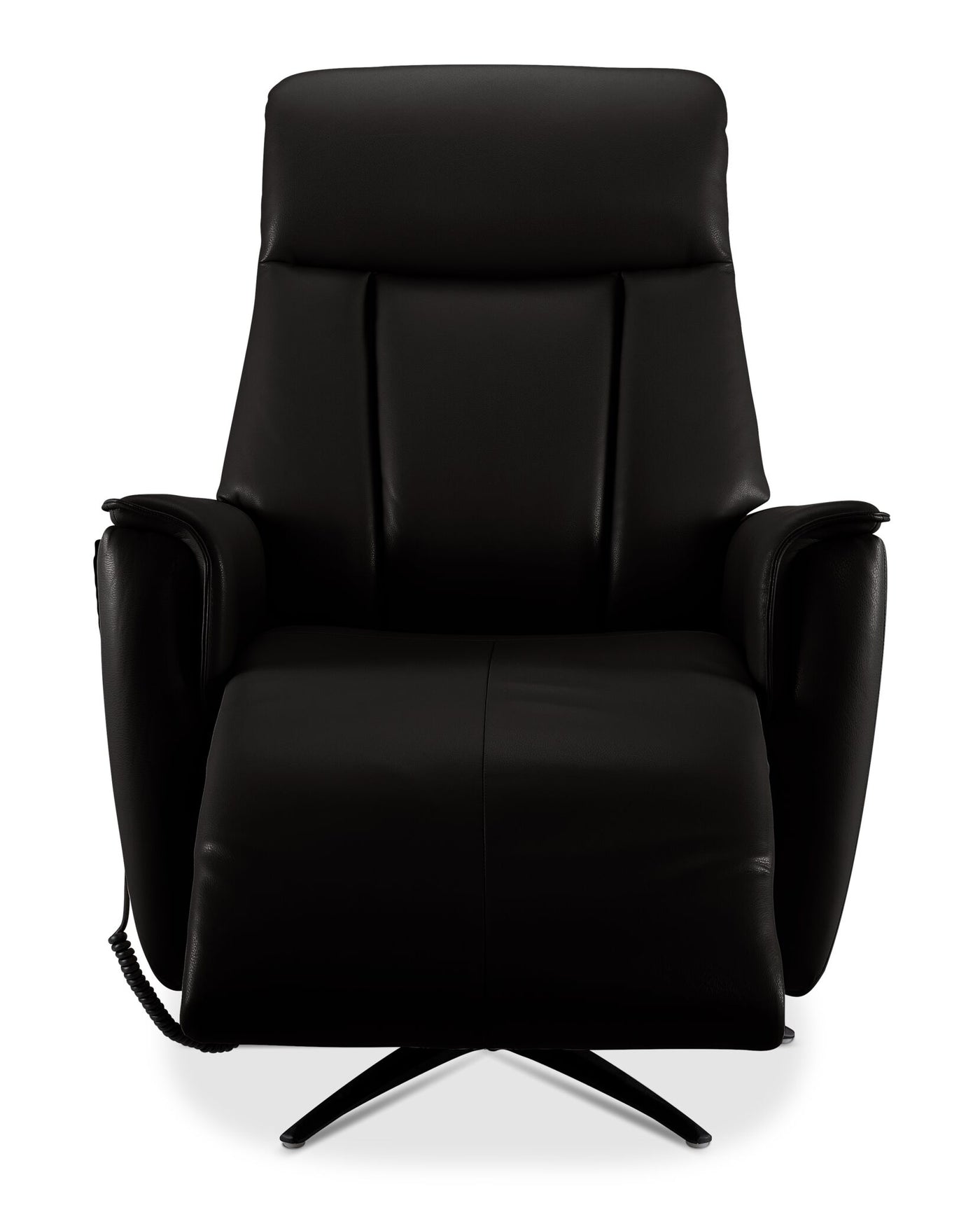 Sorrento Leather Dual Power Recliner - Black