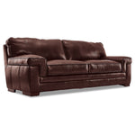 Stampede Leather Sofa and Chair Set - Hazelnut