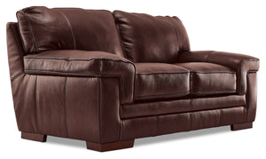 Stampede Leather Loveseat - Hazelnut