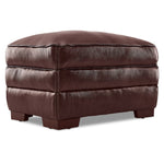 Stampede Leather Ottoman - Hazelnut