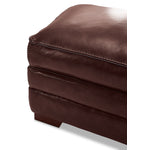 Stampede Leather Ottoman - Hazelnut