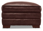 Stampede Leather Ottoman - Hazelnut