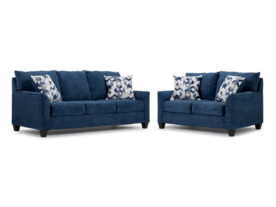 Stella Sofa and Loveseat Set - Blue