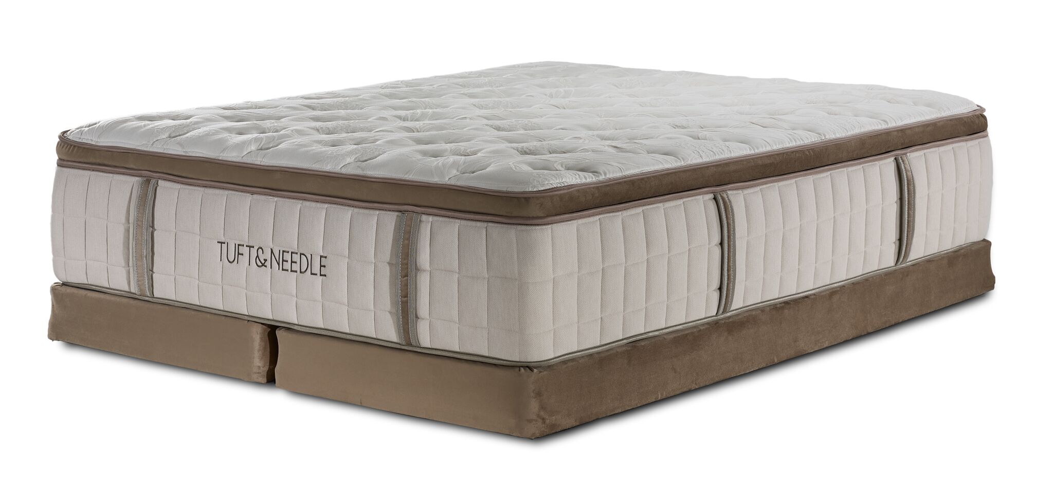 Tuft & Needle Stitch Super Pillow Top Plush King Mattress and Low Profile Split Boxspring Set