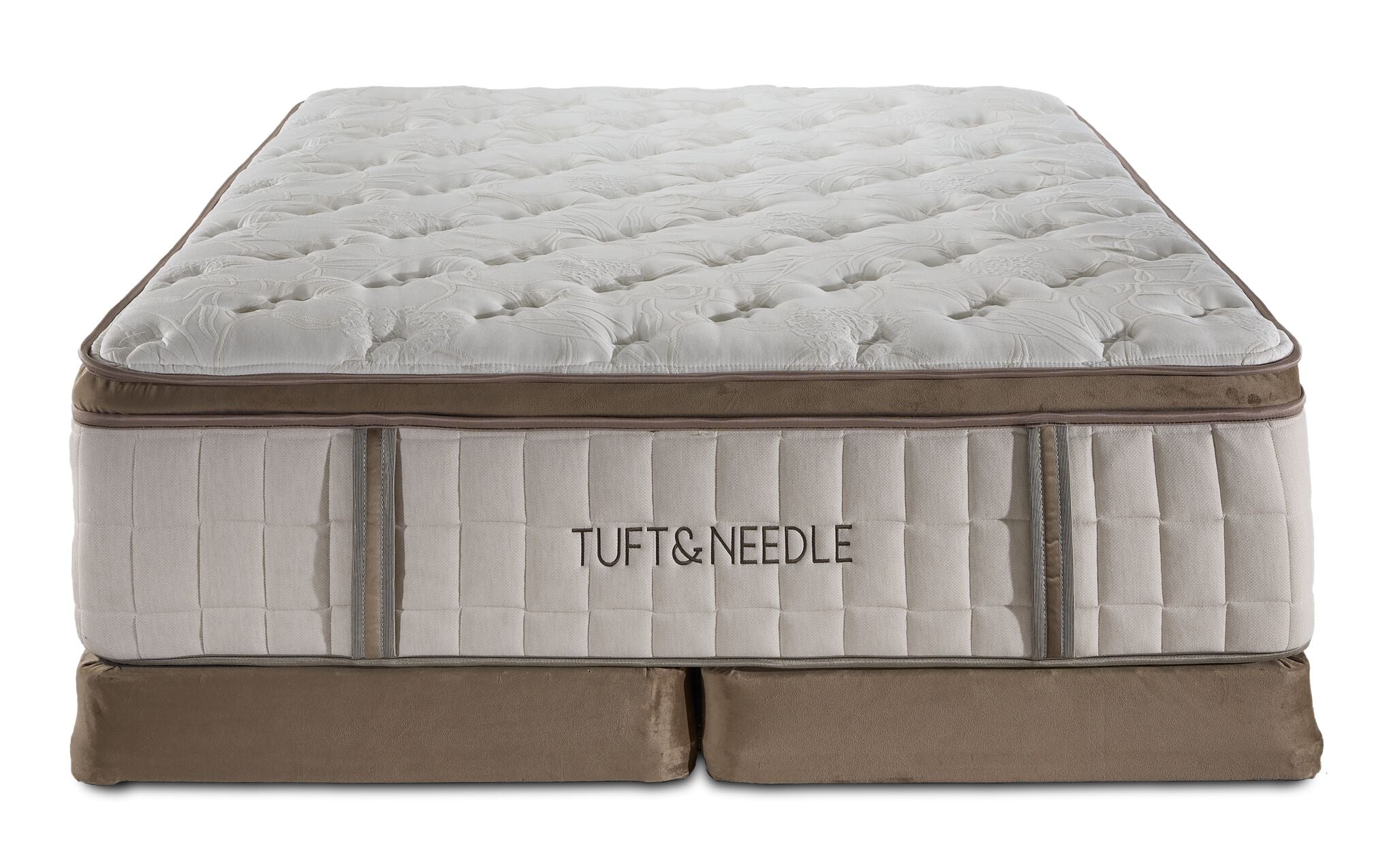 Tuft & Needle Stitch Super Pillow Top Plush King Mattress and Low Profile Split Boxspring Set