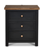 Stormy Ridge Night Table - Slate Black, Chicory