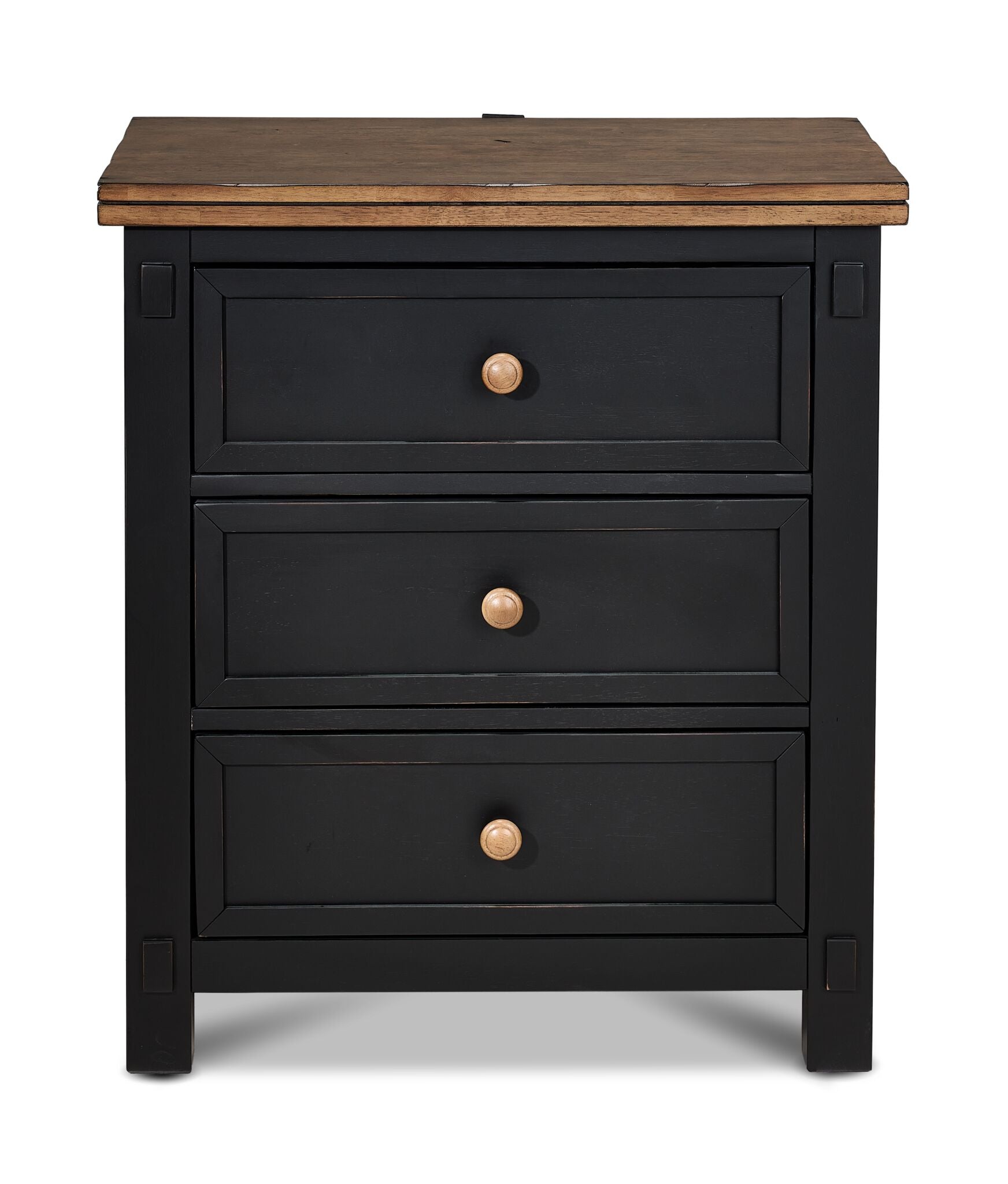 Stormy Ridge Night Table - Slate Black, Chicory