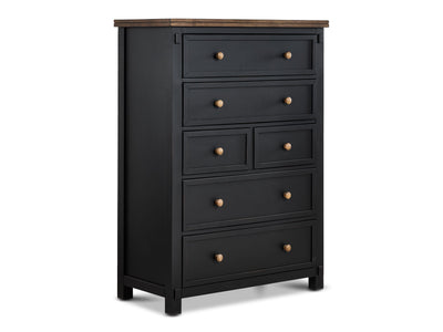 Stormy Ridge 6-Drawer Chest - Slate Black, Chicory