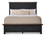 Stormy Ridge 3 - Piece Queen Storage Bed - Slate Black, Chicory