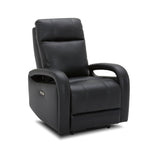 Stratus Leather Dual Power Swivel Glider Recliner - Charcoal
