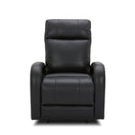 Stratus Leather Dual Power Swivel Glider Recliner - Charcoal