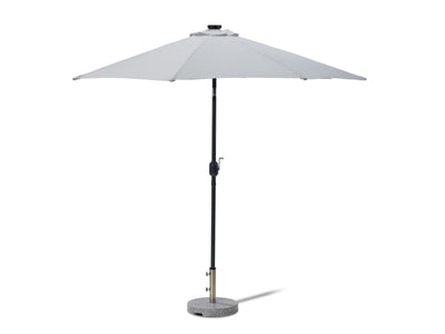 Sunray 9' Led Light Outdoor Umbrella - Grey
