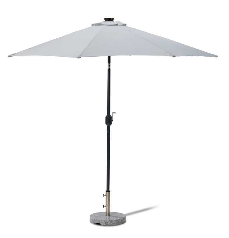 Sunray 9' Led Light Outdoor Umbrella - Grey | Leon's
