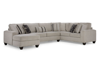 Sutton 3-Piece Sectional with Left-Facing Chaise - Beige