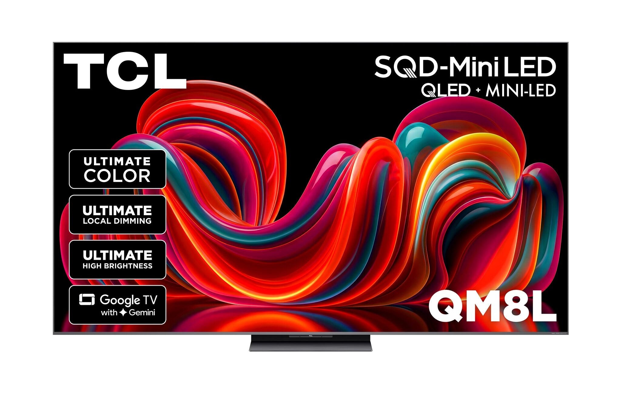 TCL 65" QM8L Series 4K UHD HDR SQD-Mini LED Smart TV with Google TV - 65QM8L--