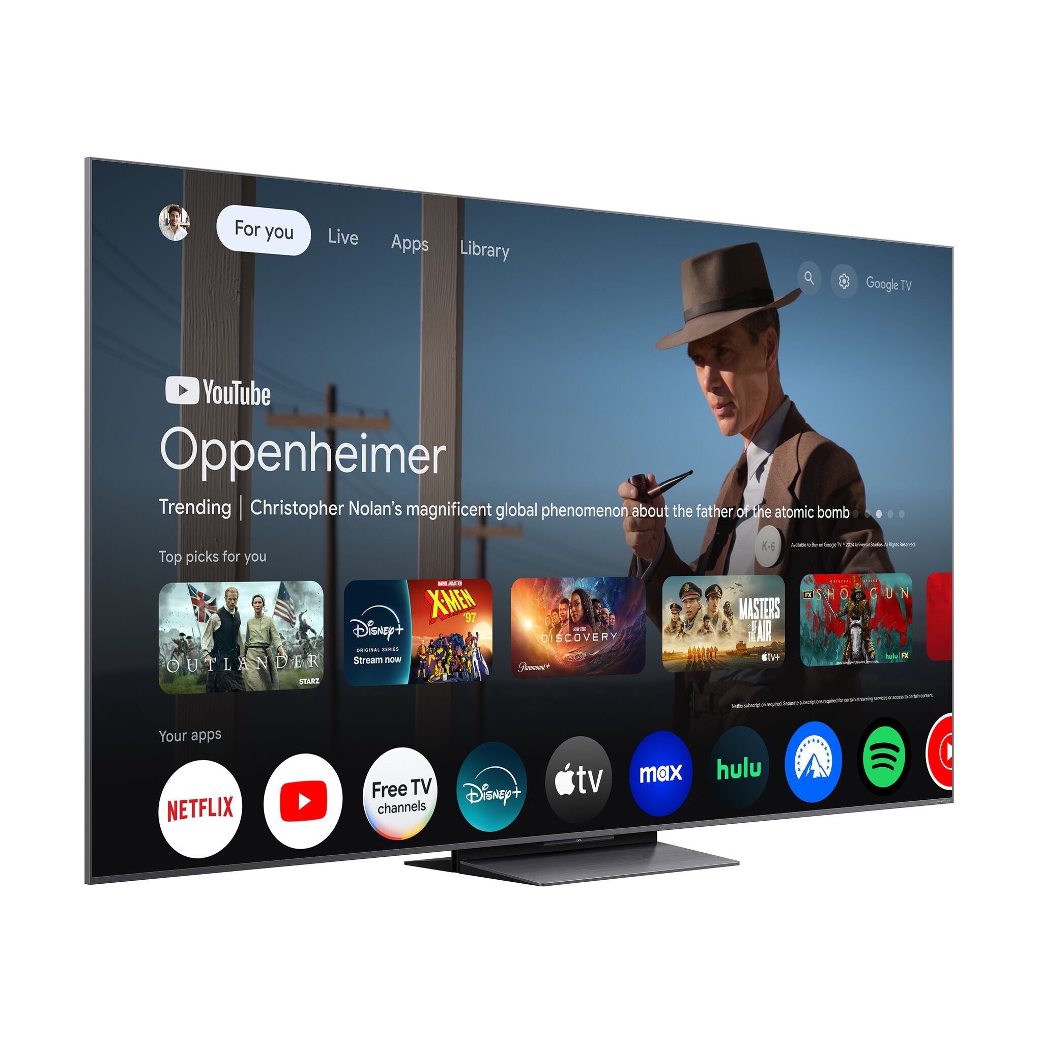 TCL 85" QM8K Series 4K UHD HDR QD-Mini LED Smart TV with Google TV – 85QM8K