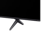 Close-up of TCL TV stand leg and bottom frame featuring Fire TV logo