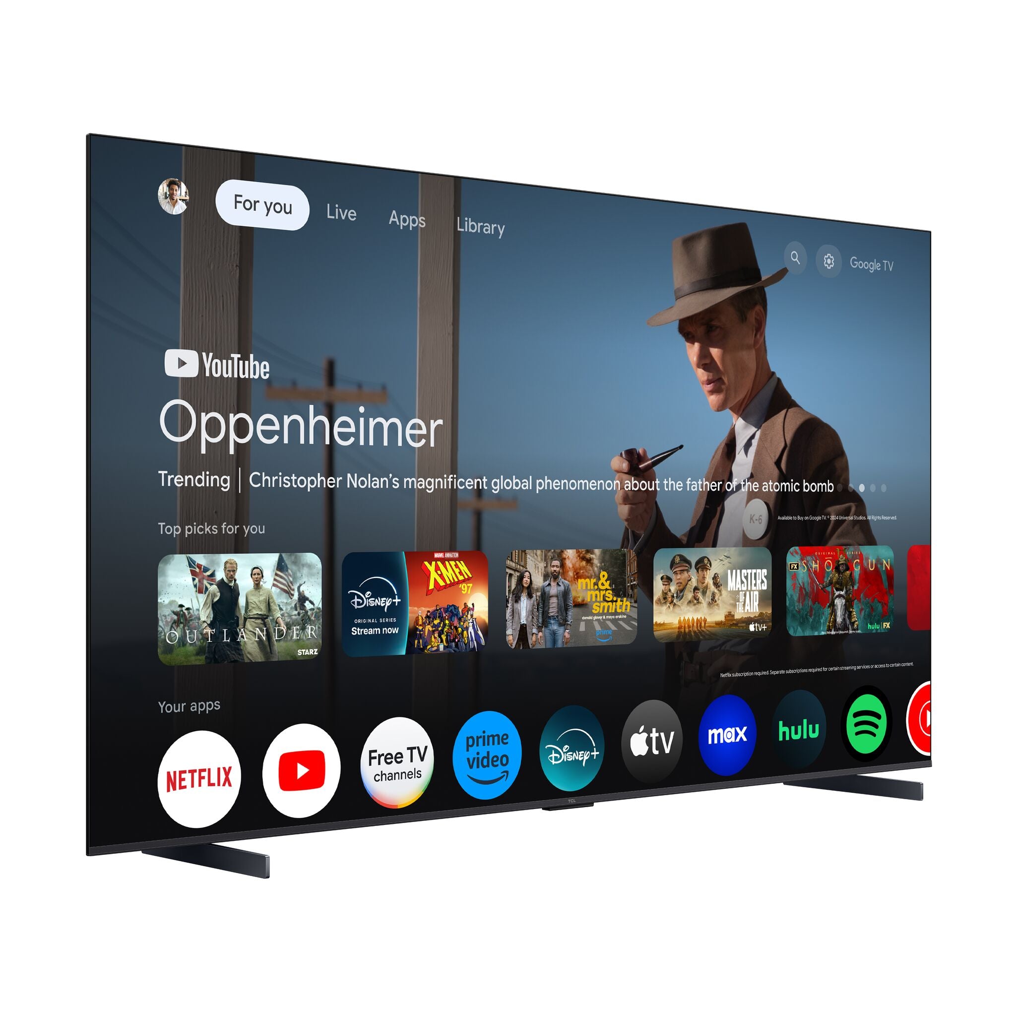 TCL 98” Q7K Series 4K QLED with Dolby Vision HDR & Dolby Atmos Smart TV with Google TV - 98Q7K