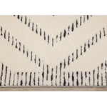 Talia 5'3" x 7'7" Striped Diamond Design Area Rug - Cream, Black