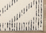 Talia 5'3" x 7'7" Striped Diamond Design Area Rug - Cream, Black